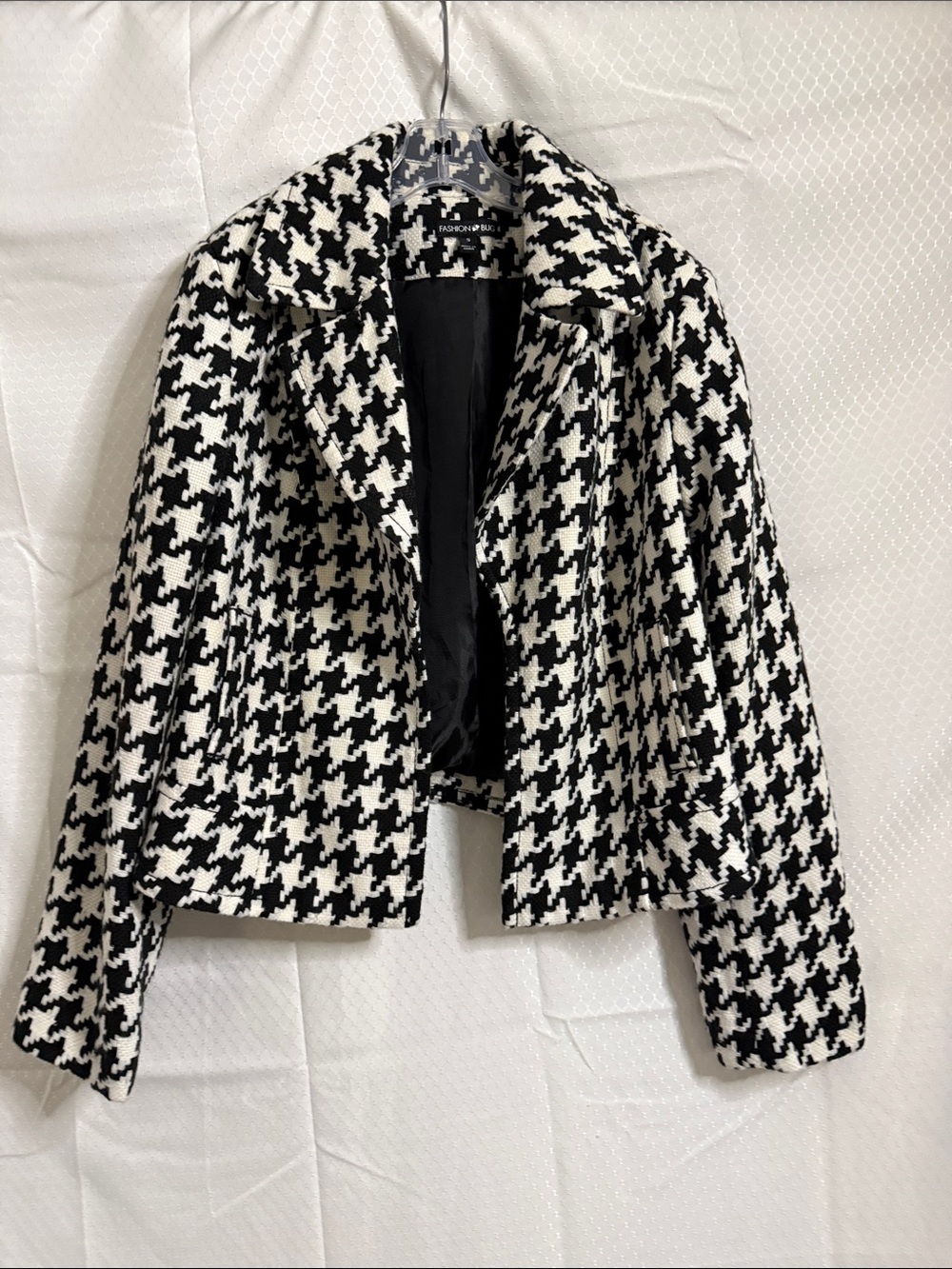 Fashion Bug Houndstooth overlay jacket size sm